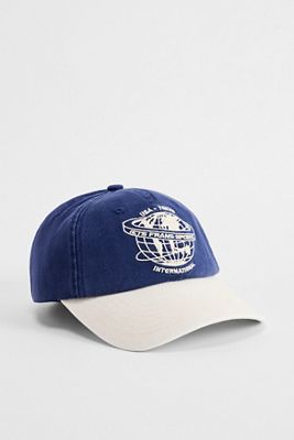 iets frans... Globe Embroidered Cap