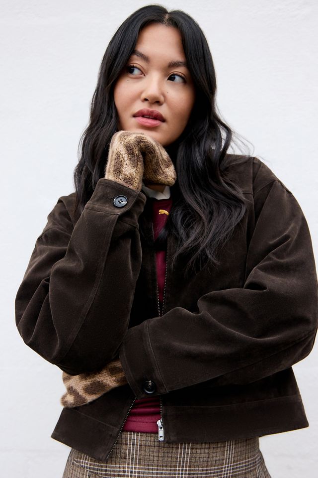 UO Leopard Fluffy Mittens #5