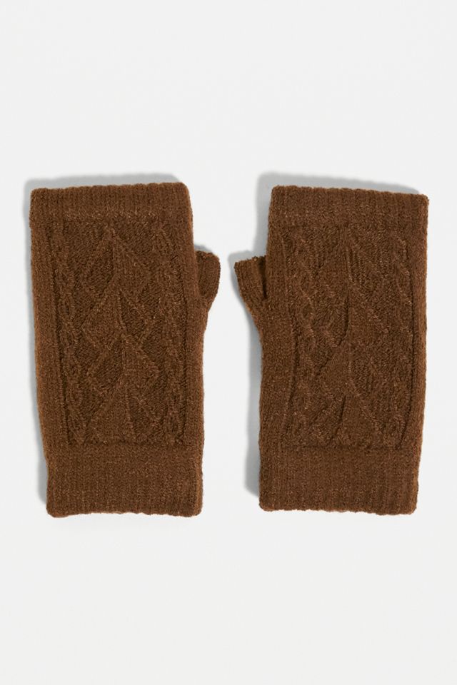 Guanti senza dita Cable Knit #1