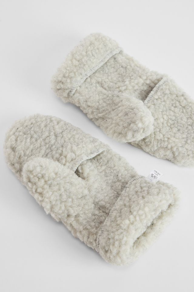 Yoko Graue Wollhandschuhe mit Kapuze #1