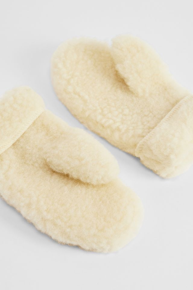 Yoko Creme Einfache Wollhandschuhe #1