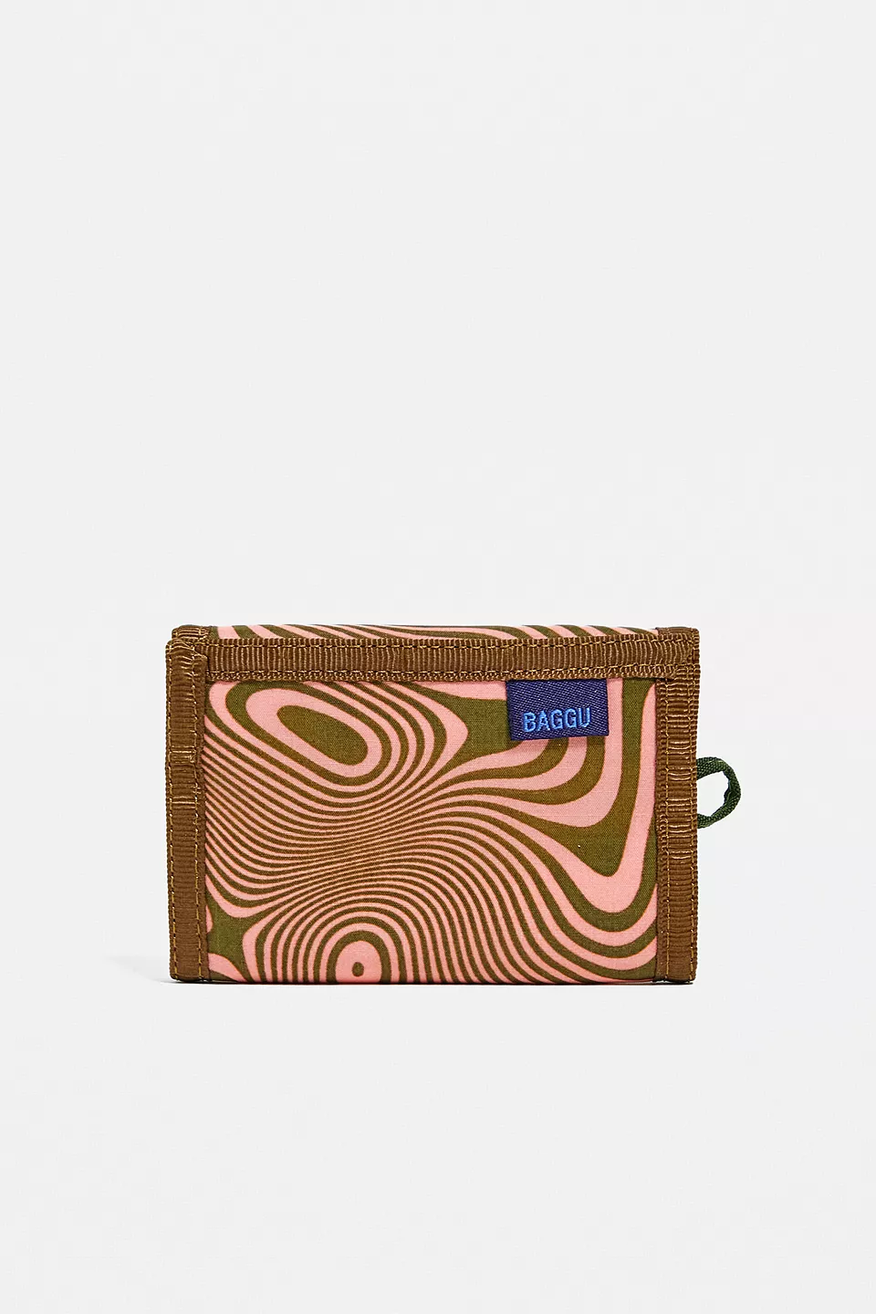 urbanoutfitters.com | BAGGU – Nylon-Brieftasche in Lachsrosa mit psychedelischem Wirbelprint