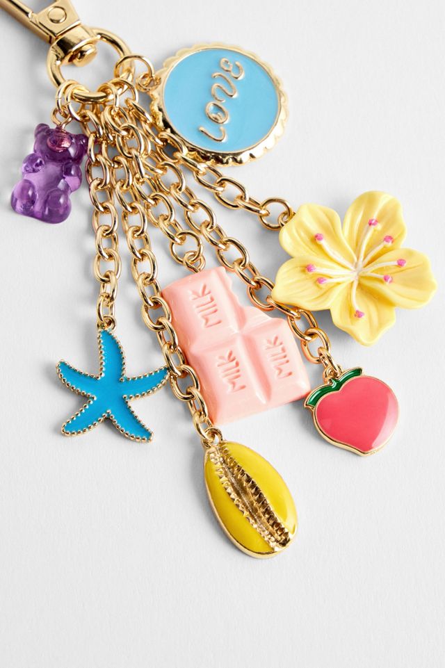UO Summer Multi-Charm Keyring | Urban Outfitters UK