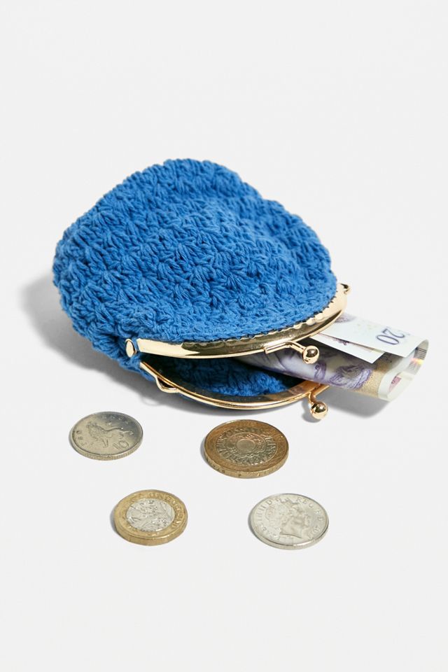 Porte-monnaie en tricot à fermoir clip sur le dessus  #1