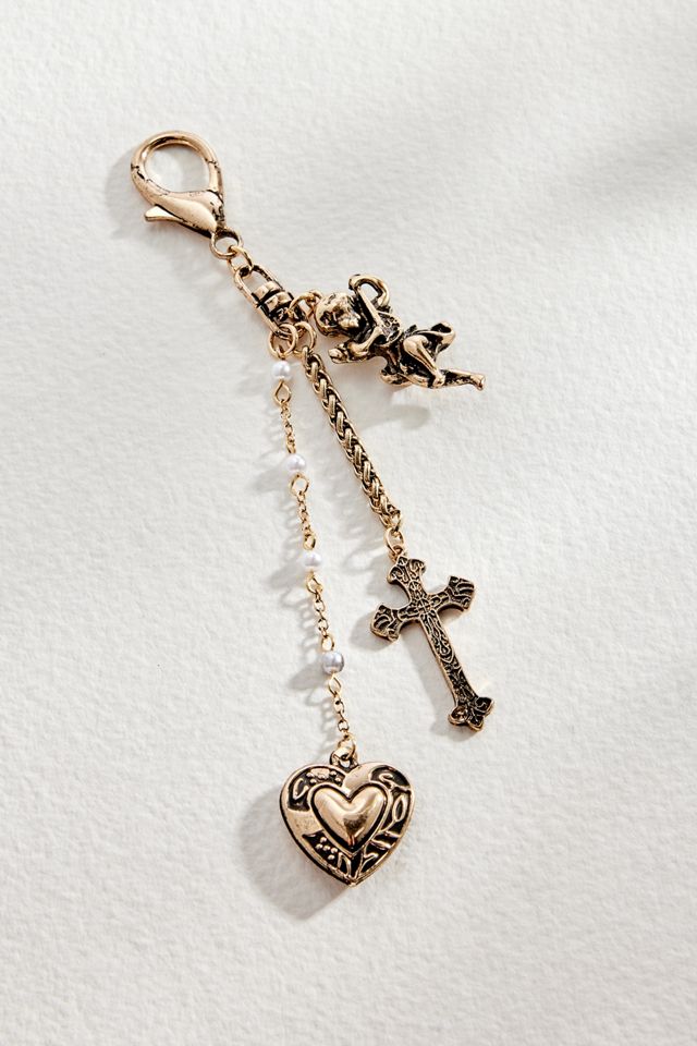 Antique Multi Charm Keyring | Urban Outfitters UK