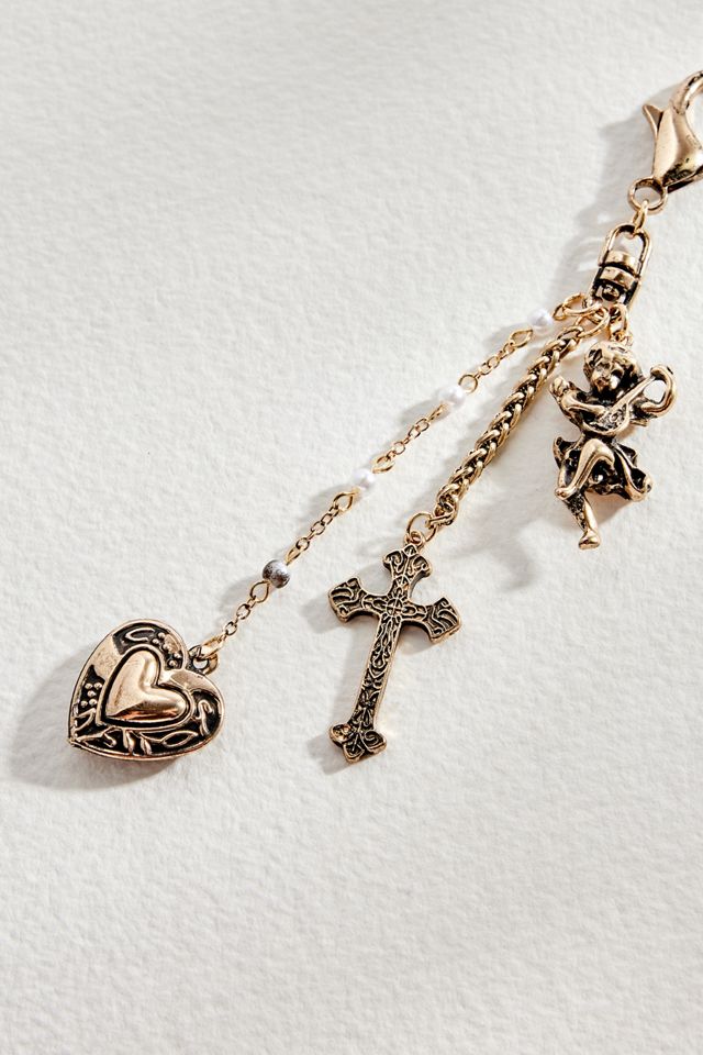 Antique Multi Charm Keyring | Urban Outfitters UK