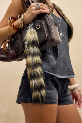 Faux Fur Tail Keyring