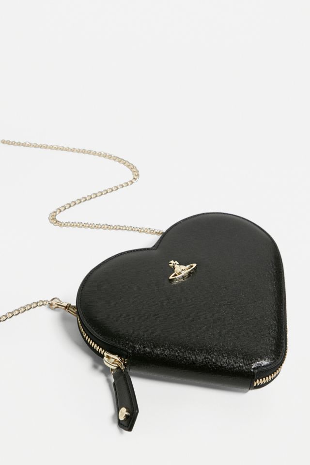 Vivienne Westwood Black Victoria New Heart Bag for Women