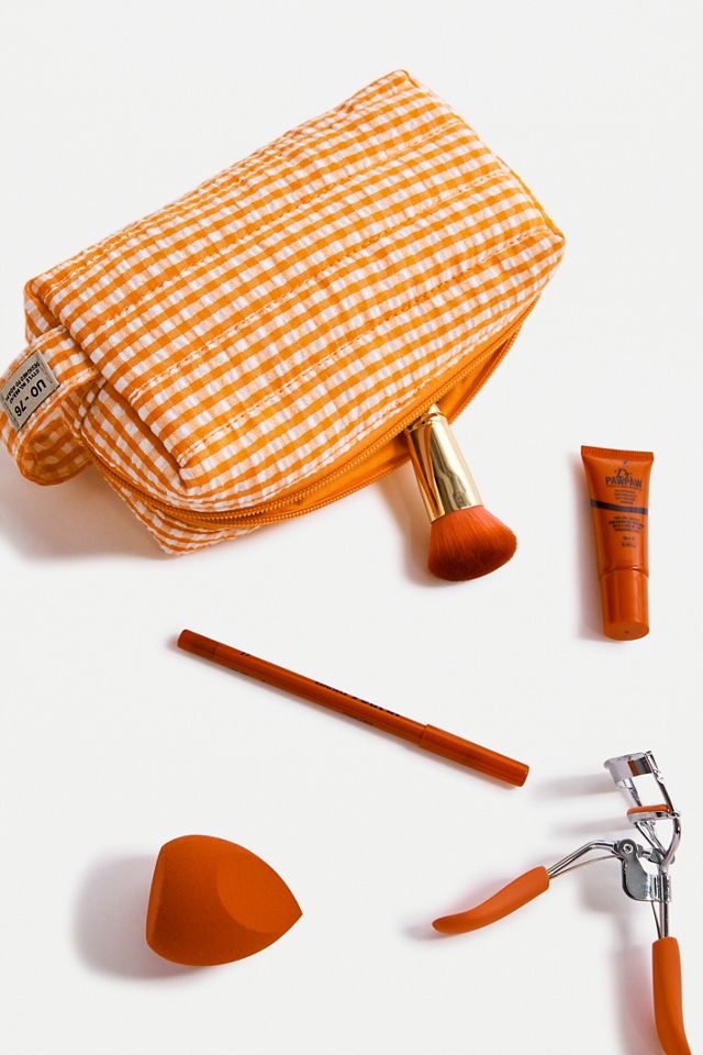 UO Seersucker Makeup Bag #1