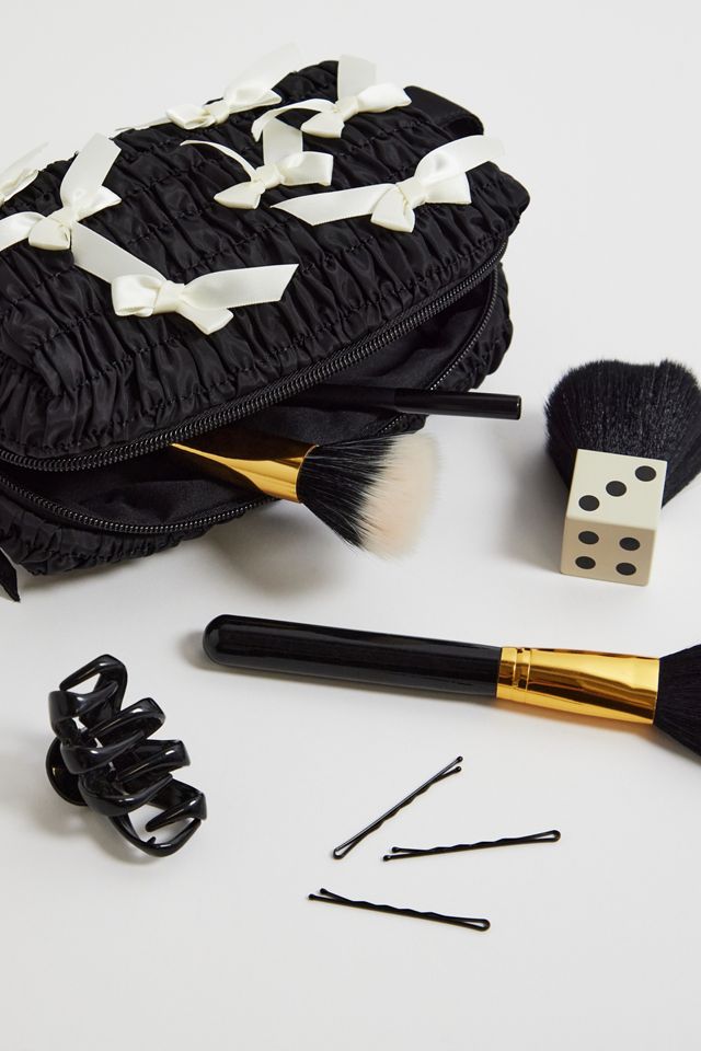 UO Bow Ruched Makeup Bag #1