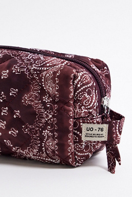 Borsa da trucchi Locò Small in pelle in Bianco