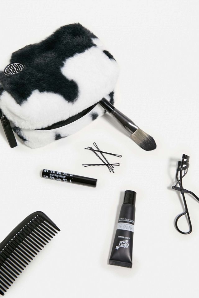 Trousse per il Trucco in Pelliccia Sintetica Stampata UO