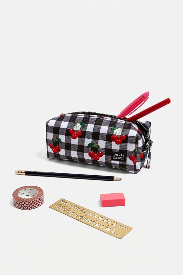 UO Cherry Print Pencil Case
