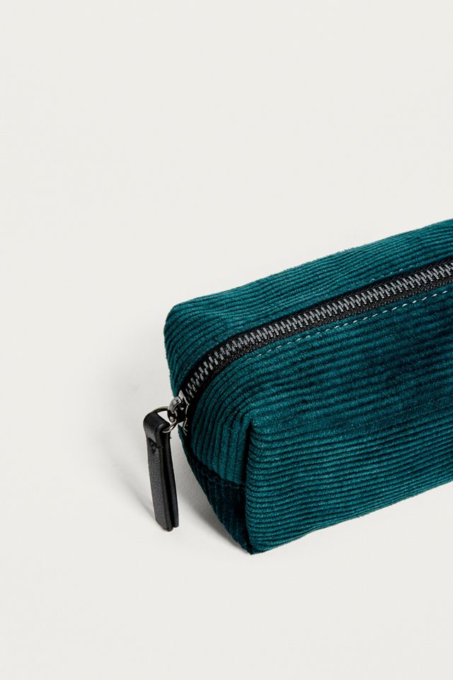 BDG Teal Corduroy Pencil Case #2