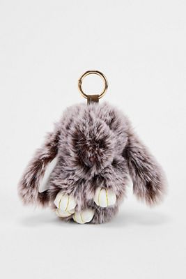 UO Fluffy Bunny Keyring