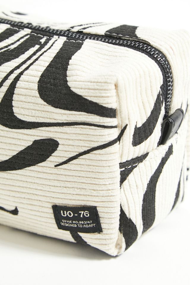 UO Large Wave Print Corduroy Makeup Bag #2