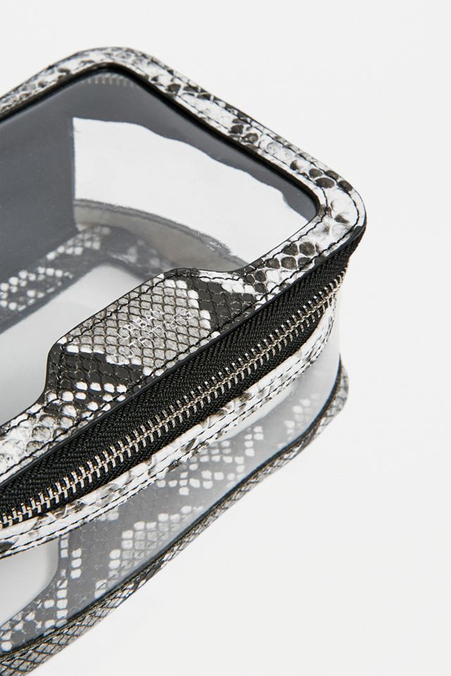 UO Snakeskin Trim Plastic Makeup Bag #1