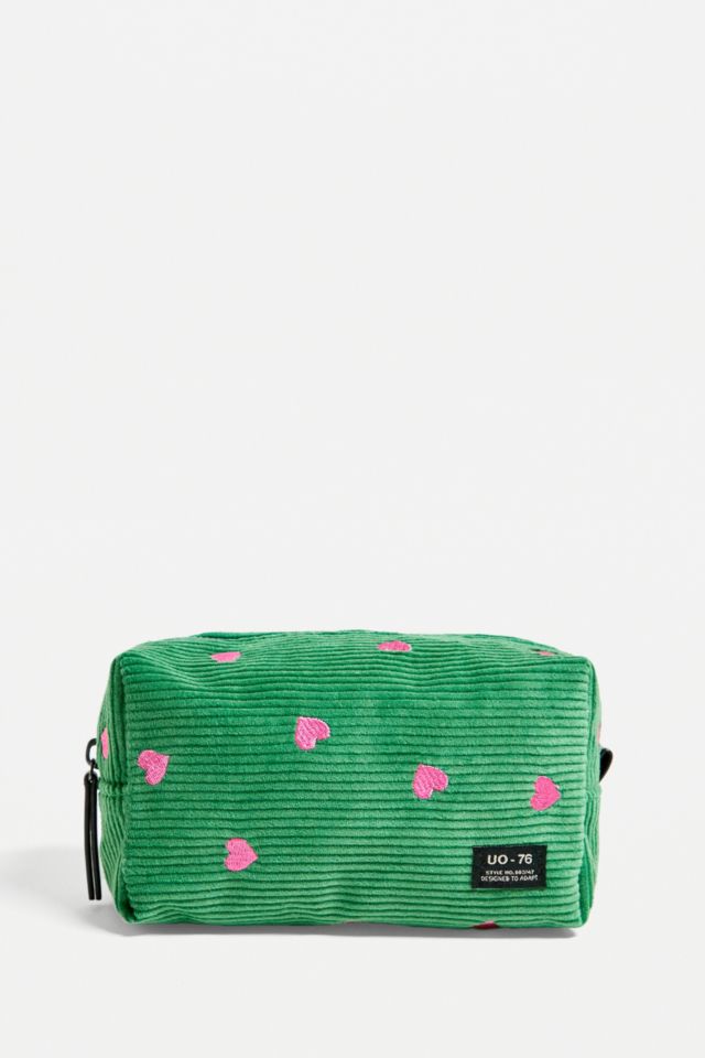 UO Novelty Embroidered Corduroy Makeup Bag | Urban Outfitters UK