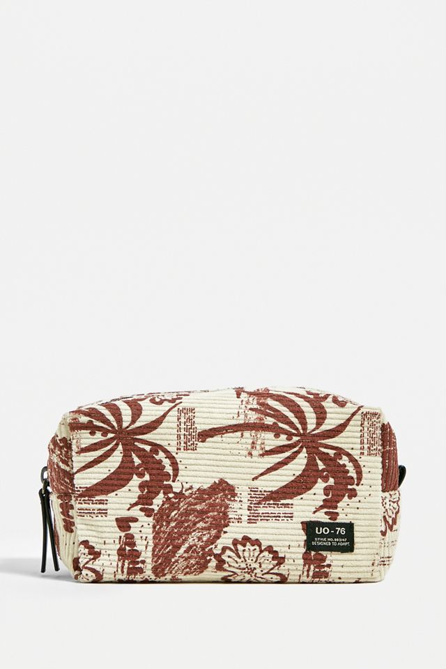 UO Tropical Print Corduroy Makeup Bag Urban Outfitters UK