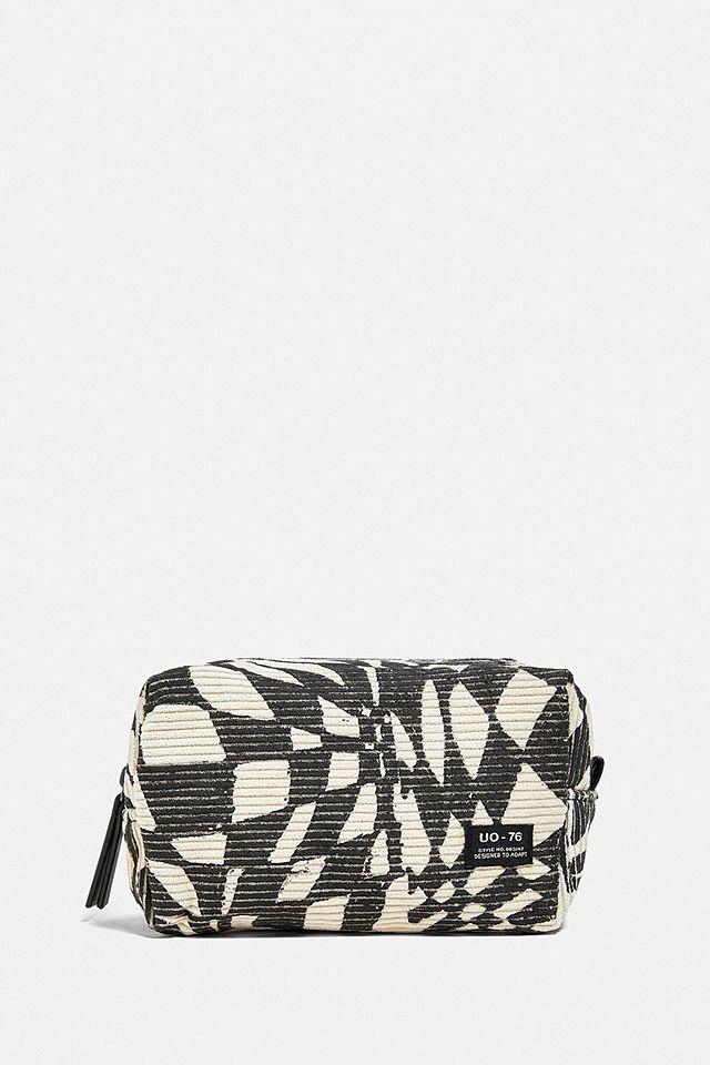 UO Wavy Checkerboard Corduroy Makeup Bag | Urban Outfitters UK