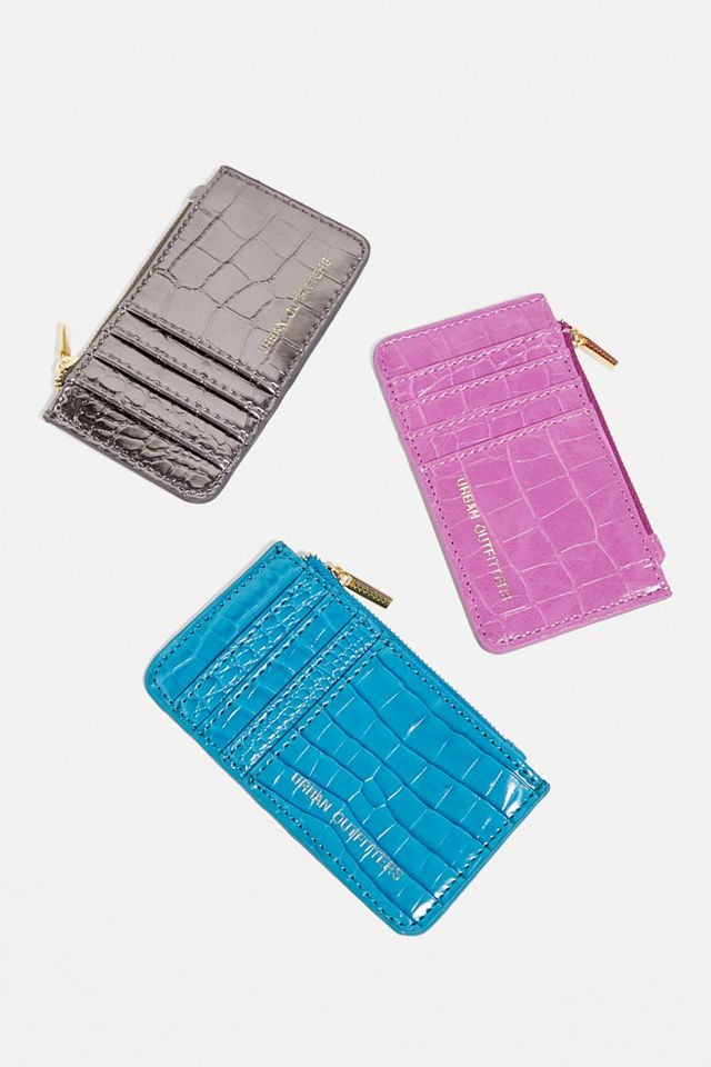 Tarjetero UO Faux Croc #1