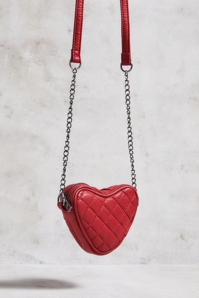 Bolso Bandolera de Corazón de Cuero Sintético Lavado UO #1