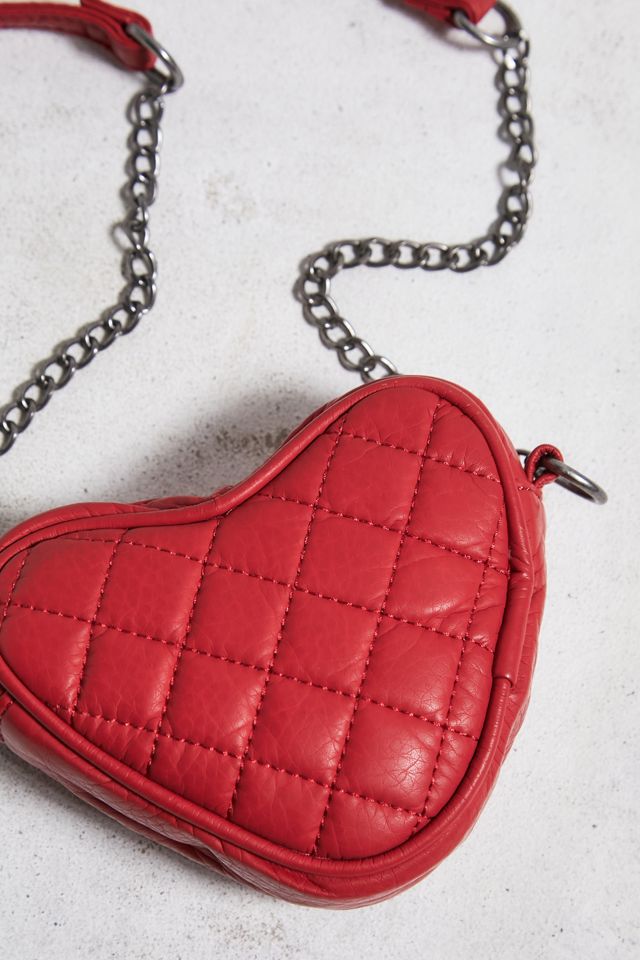 Bolso Bandolera de Corazón de Cuero Sintético Lavado UO #2