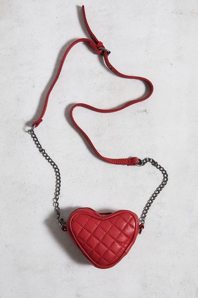 Bolso Bandolera de Corazón de Cuero Sintético Lavado UO #3
