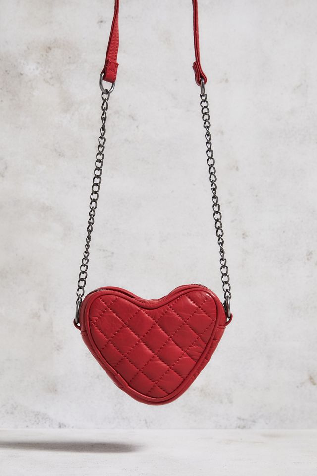 Bolso Bandolera de Corazón de Cuero Sintético Lavado UO #4