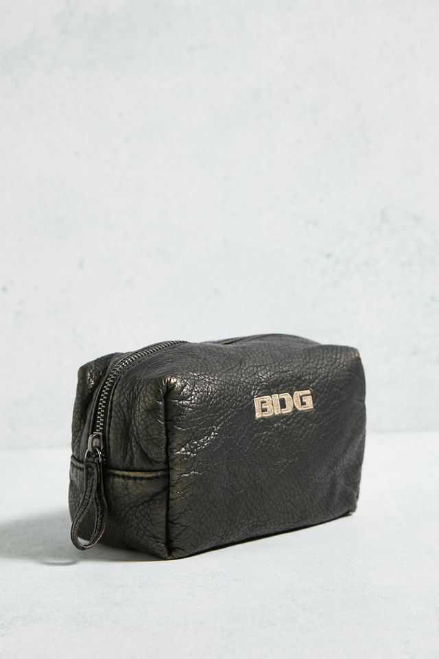 Bolsa de Maquillaje de Cuero Sintético Lavado BDG #1