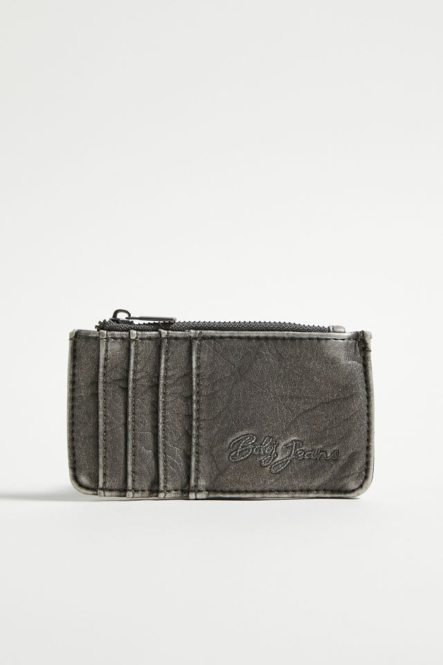 Faux Leather Card Holder in Black