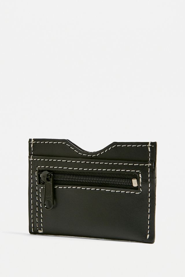 UO Contrast Stitch Leather Cardholder Wallet #3