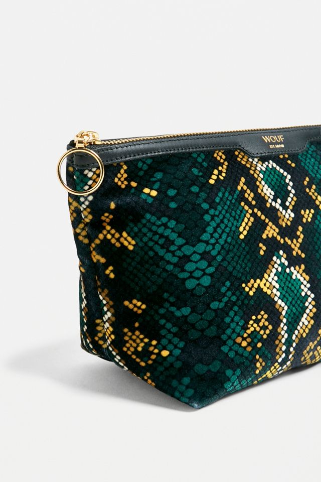 Wouf Snakeskin Velvet Make-Up Bag #3