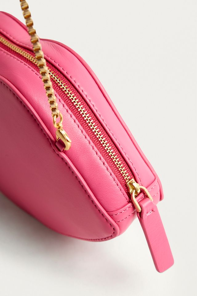 Lulu Guinness Lips Pink Leather Crossbody Bag #4