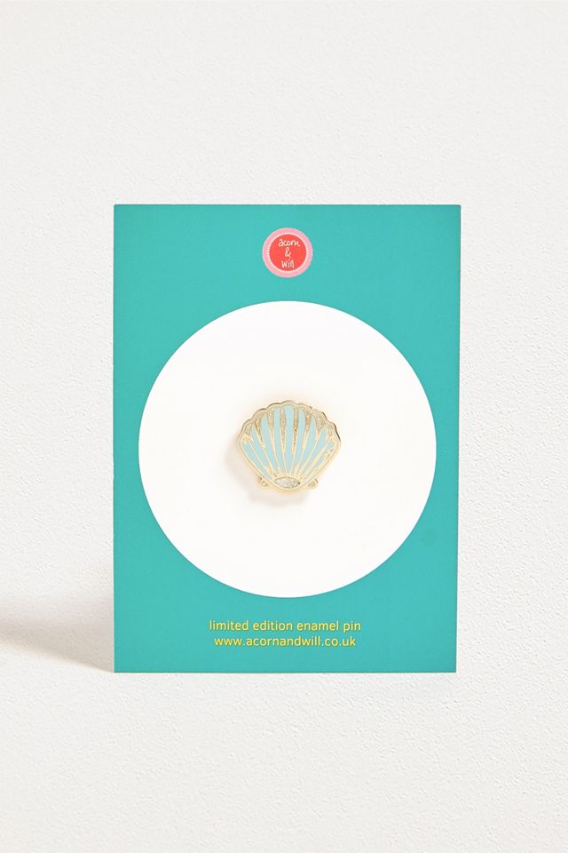 Acorn & Will Shell Pin Badge | Urban Outfitters UK