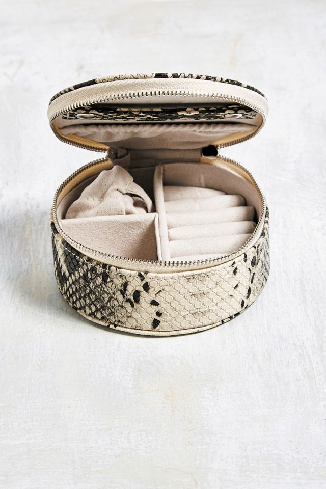 UO Snakeskin Medium Round Jewellery Box #1