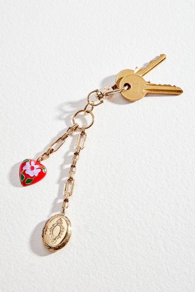 UO Rose Heart Keyring #1