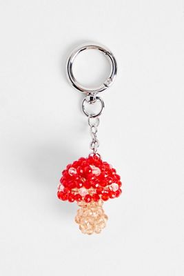 Porte-clés champignon perlé