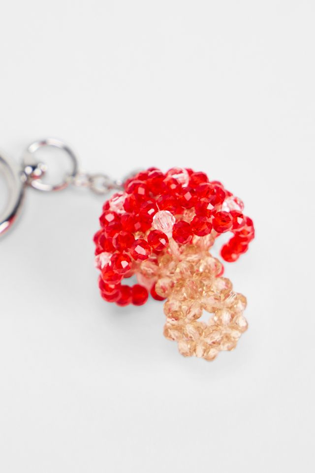 Porte-clés champignon perlé #1