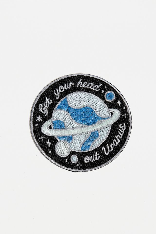 Spille punk tira fuori la testa Urano ricamato ferro su patch #2