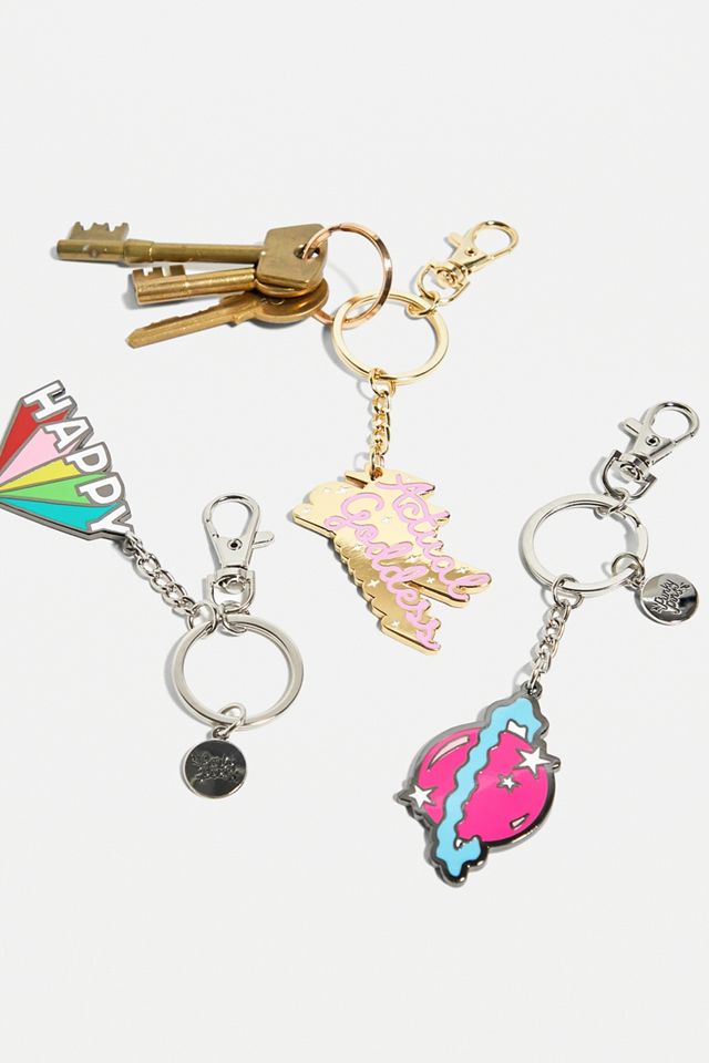 Punky Pins Happy Enamel Keyring #1
