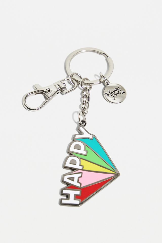 Punky Pins Happy Enamel Keyring #2