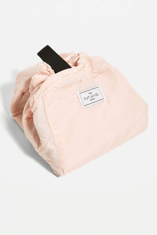 The Flat Lay Co. Drawstring Makeup Bag - Pink Velvet