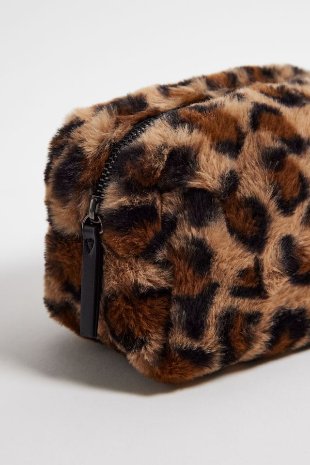 UO Leopard Print Fur Makeup Bag #3