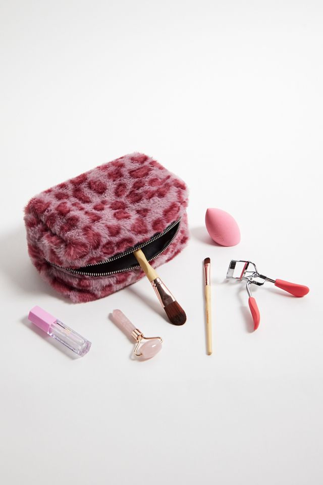 UO Leopard Print Fur Makeup Bag #1