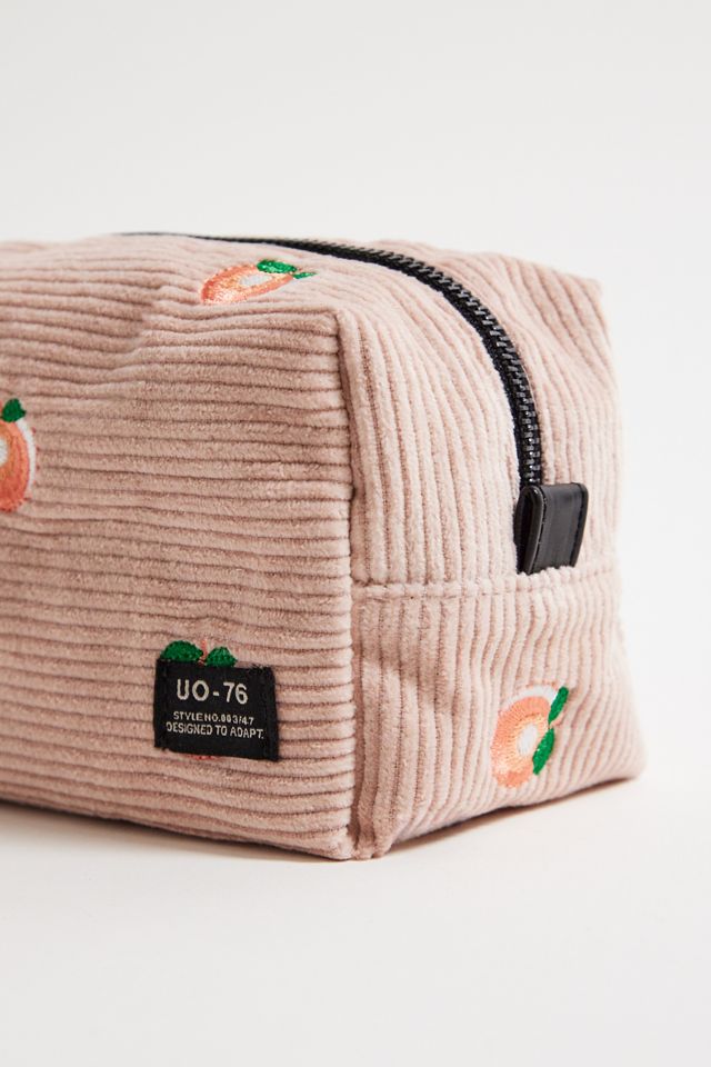UO Peach Novelty Corduroy Makeup Bag #2