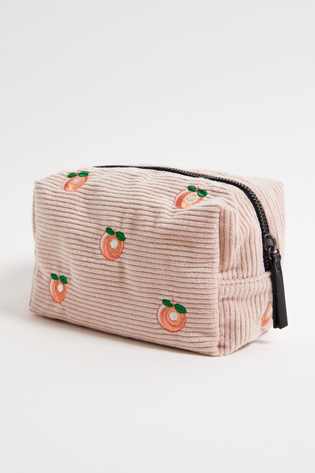 UO Peach Novelty Corduroy Makeup Bag #3