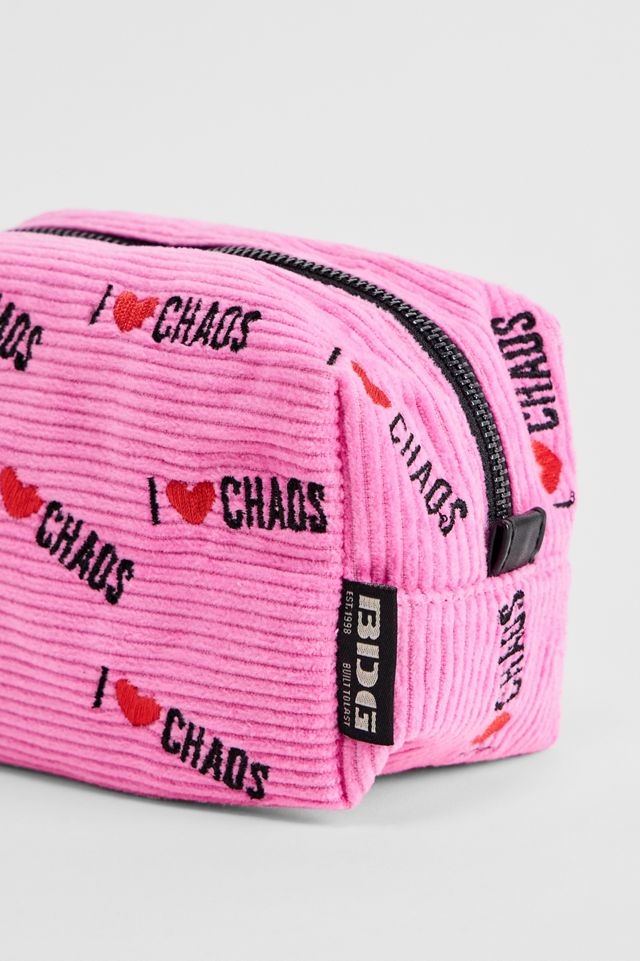 BDG Astuccio per il trucco in velluto a coste I Love Chaos #2