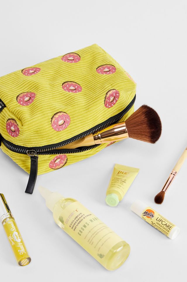 Trousse per il Trucco in Velluto a Coste BDG a Forma di Ciambella #1