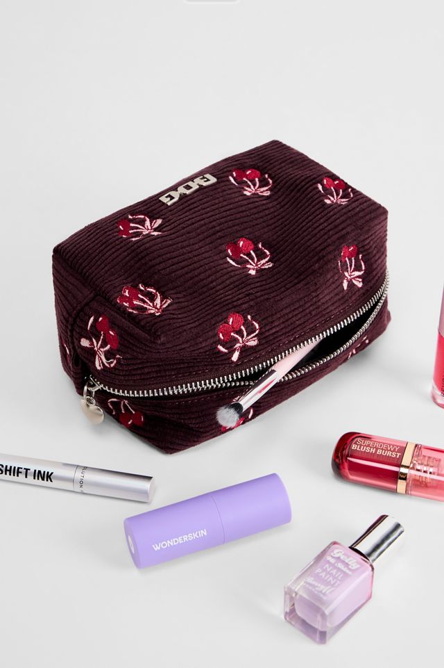 BDG Kirsche Schleife Cord Kosmetiktasche #1